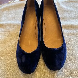 NWOB Madewell Velvet Block Heel Pump